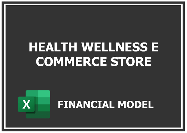 Health Wellness E Commerce Store Financial Model