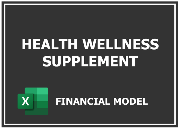 Health Wellness Supplement Financial Model