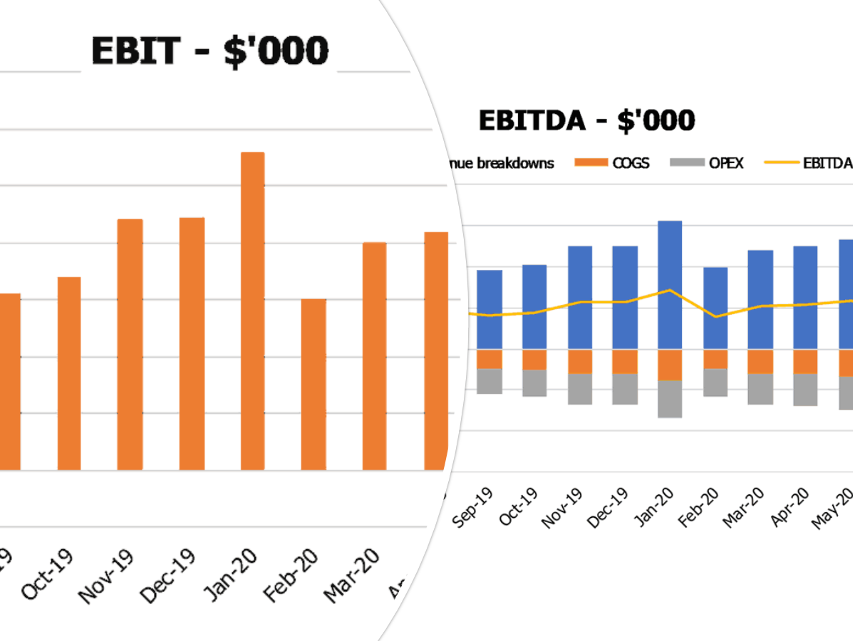 Vitamins Subscription Box Cash Flow Projection Excel Template Ebit Ebitda