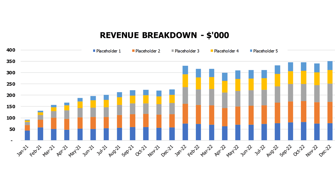 Photography Studio Cash Flow Forecast Excel Template Financial Charts Revenue Breakdown